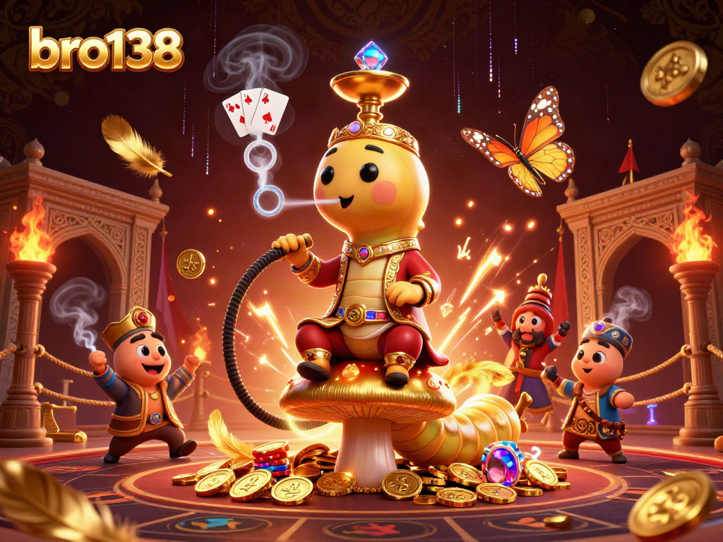 Experience the excitement of bro138 with a colorful 3D illustration capturing the thrill of casino gaming.