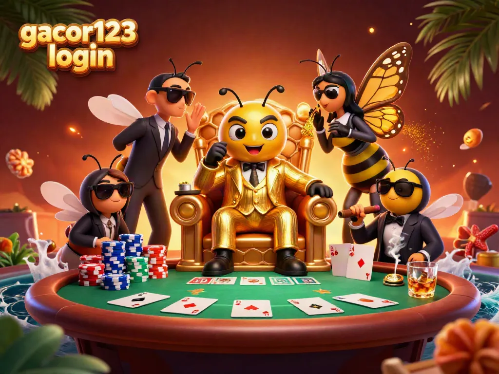 Experience the excitement with gacor123 login as the bumblebee mob boss leads the poker table!