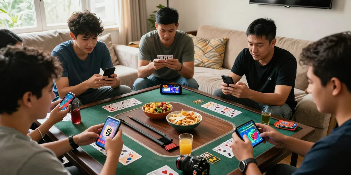 Exciting multiplayer scene with players enjoying 3 Patti No1 on smartphones, showcasing engaging gameplay and social interaction.