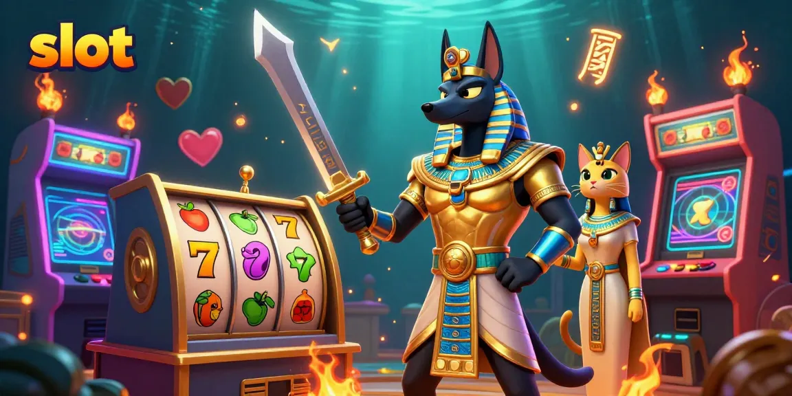 Spin the slot with ancient Egyptian warriors in a glowing casino universe packed with excitement.