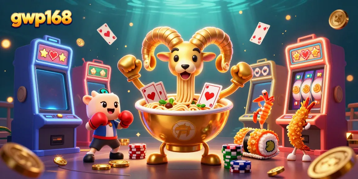 Permainan slot seru di gwp168 dengan ramen raksasa dan karakter unik yang menghibur.