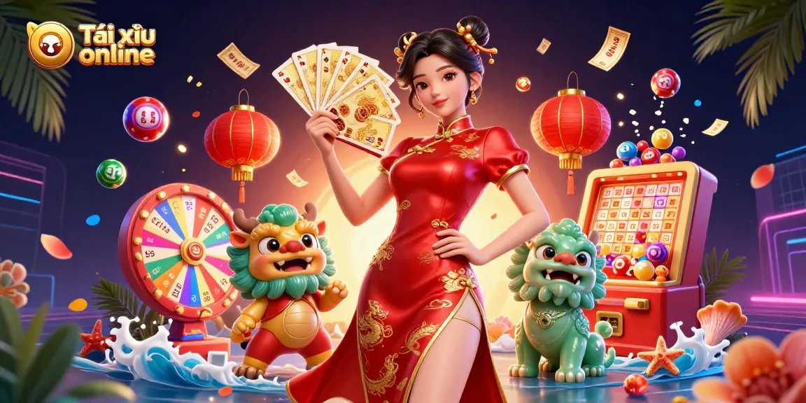 Experience the dynamic Tài xỉu online world with vibrant elements and an engaging atmosphere.