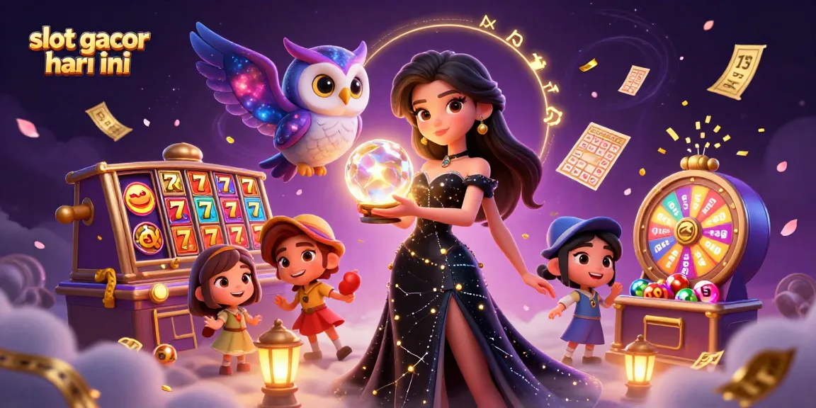 Experience the excitement of slot gacor hari ini with a mystical scene featuring a celestial woman, vibrant slot elements, and dazzling effects.