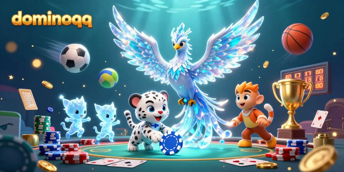 Engage in high-stakes gameplay with dominoqq at a vibrant poker table surrounded by festive elements.