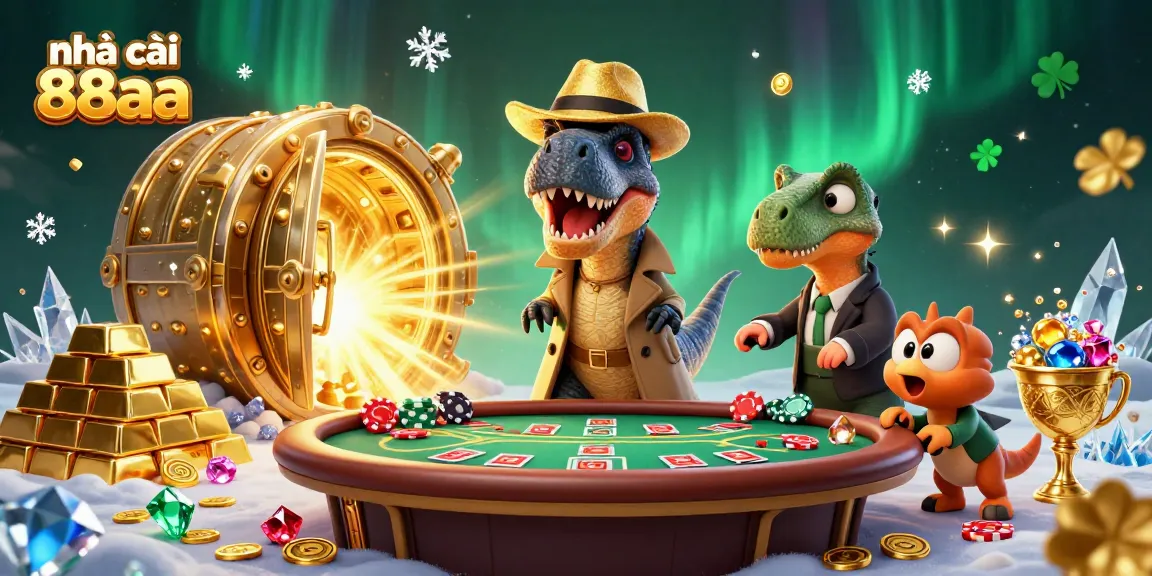 Experience thrilling bets at nhà cái 88aa with a dazzling casino scene featuring vibrant characters.