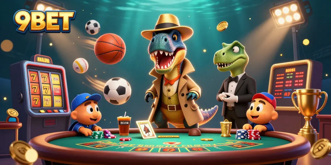 Experience thrilling gameplay at 9BET with fun, vibrant casino characters and exciting game elements.