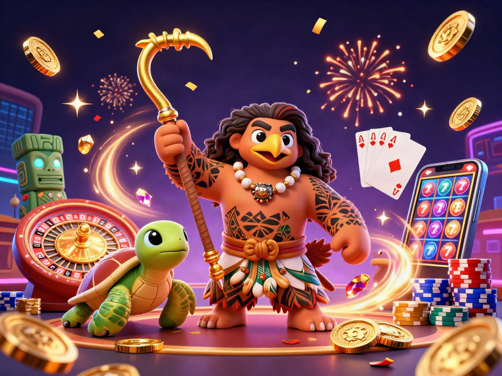 Engage in thrilling casino action with the member and friends amid dynamic gaming elements.