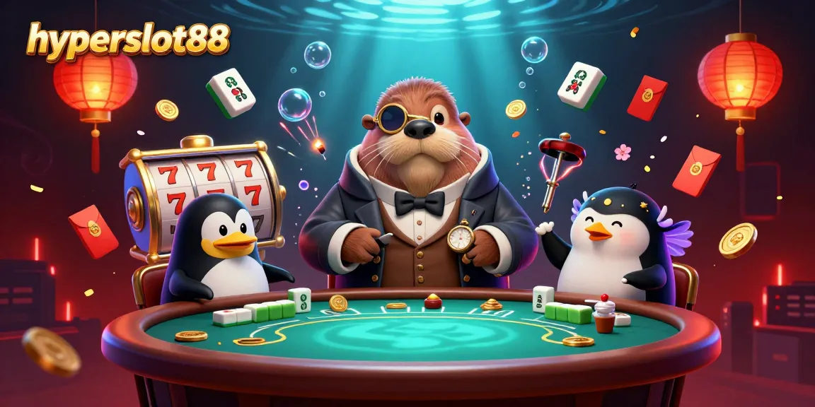 Engage with hyperslot88 at a vibrant underwater casino scene with animated characters and rich gambling elements.