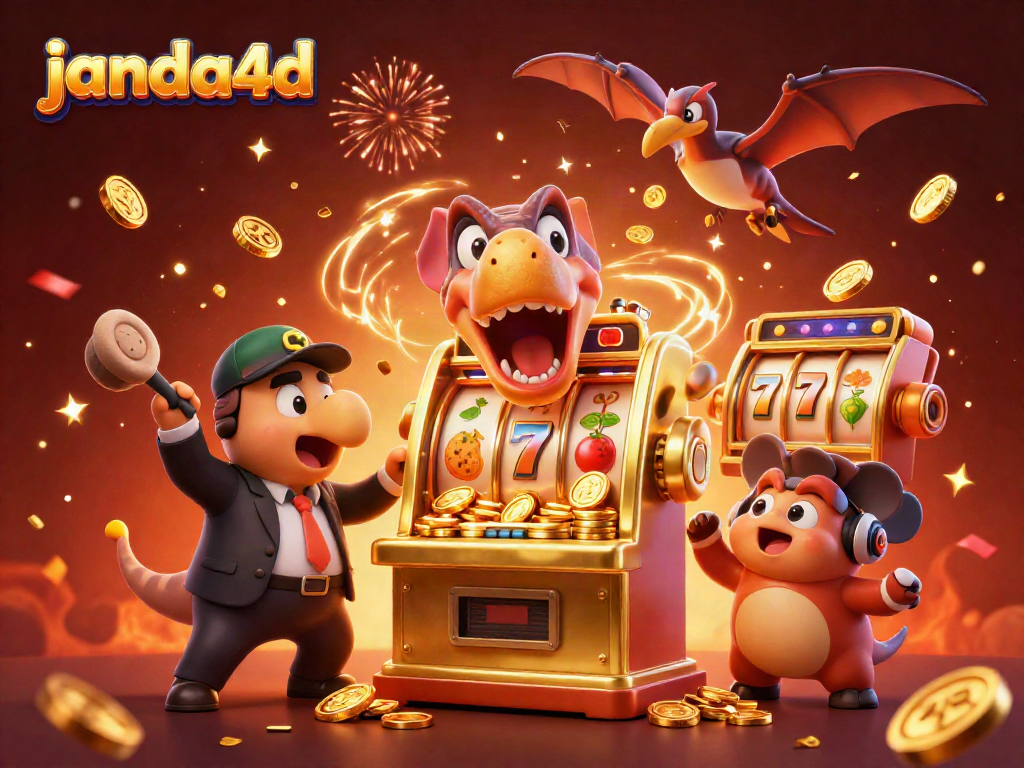 janda4d menghadirkan ilustrasi 3D dinosaur yang menarik saat bermain mesin slot emas jackpot.