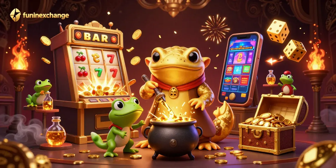 Experience funinexchange's thrilling gaming journey with golden alchemists and jackpot excitement.