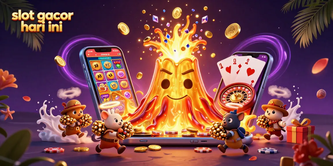 Spin to win with slot gacor hari ini in a vibrant 3D casino explosion of coins and treasures.