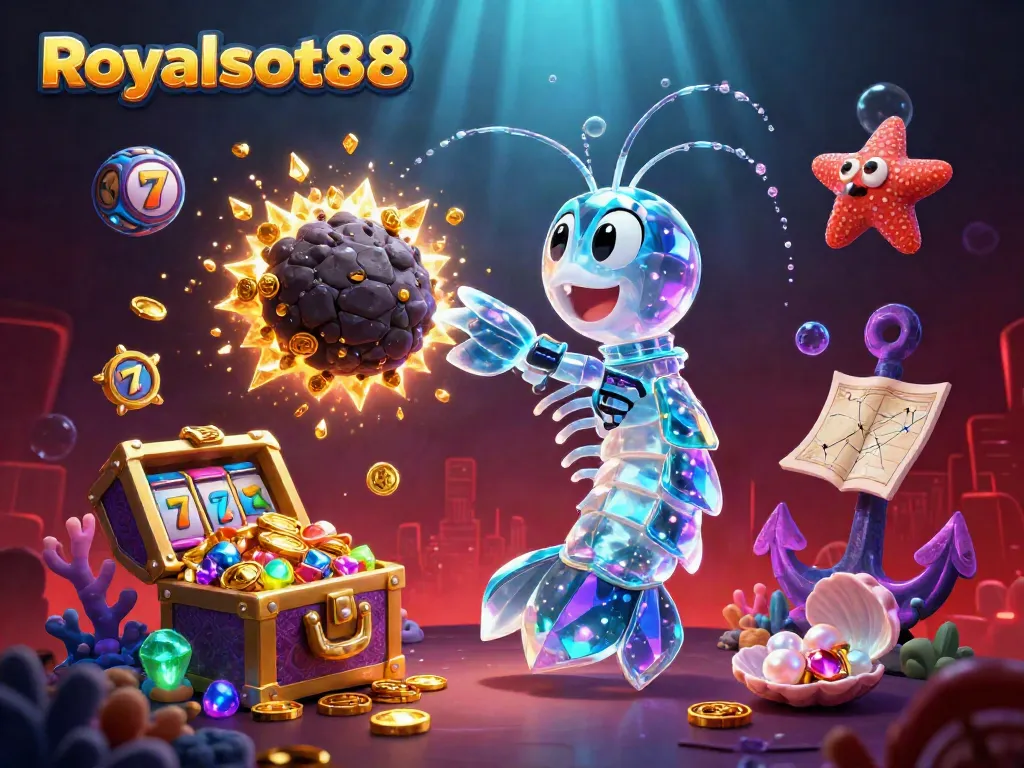 Royalslot88 menghadirkan ilustrasi menarik dengan karakter kasino 3D dalam motif samurai galaksi.