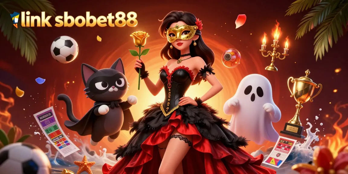 Experience thrilling bets with link sbobet88 in this vibrant sports betting illustration.