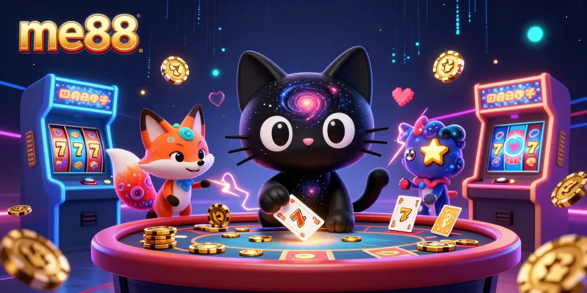 Play thrilling games at me88 Casino with vibrant characters and dynamic scenes.