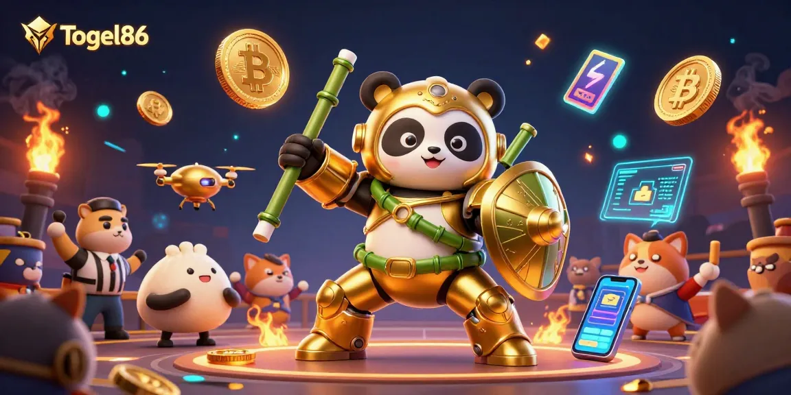 Togel86 offers a vibrant 3D illustration showcasing exciting gaming elements, enhancing player engagement.