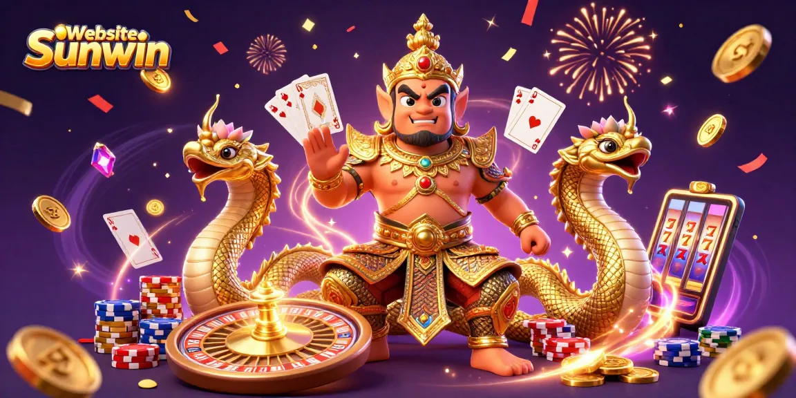Engage with the excitement of winning at Website Sunwin in an intricate casino scene.