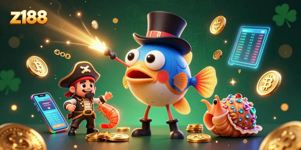 Join the adventure at z188 with a dazzling underwater casino scene featuring playful sea creatures.