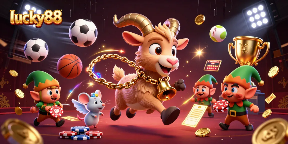 Experience the lively atmosphere at lucky88 casino with festive characters and exciting game elements.