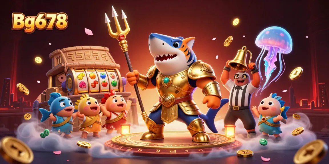 Experience the thrill of gaming with Bg678's vibrant underwater casino scene featuring exciting slot elements.
