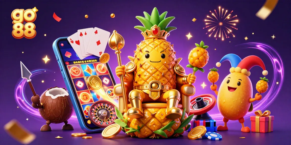 Spin to win at go 88 with golden treasures and casino excitement in this vibrant scene.