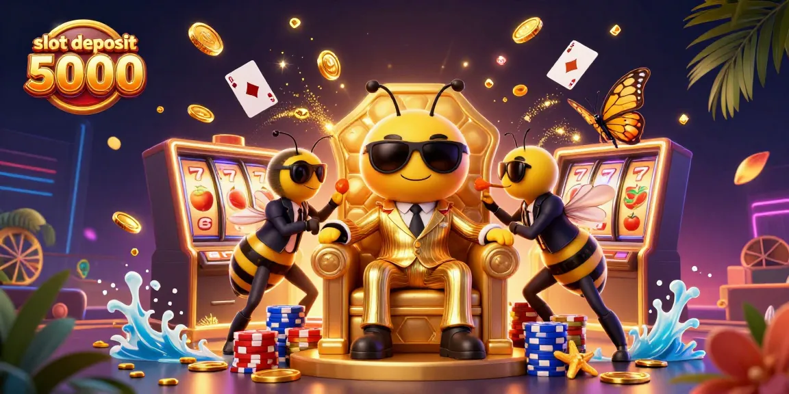 Experience the thrill of slot deposit 5000 gameplay with our vibrant illustration showcasing exciting game elements.